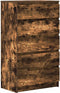 vidaXL - Ladekast - 60x36x103 - cm - bewerkt - hout - gerookt - eikenkleurig