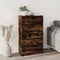 vidaXL - Ladekast - 60x36x103 - cm - bewerkt - hout - gerookt - eikenkleurig