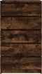 vidaXL - Ladekast - 60x36x103 - cm - bewerkt - hout - gerookt - eikenkleurig