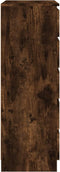vidaXL - Ladekast - 60x36x103 - cm - bewerkt - hout - gerookt - eikenkleurig
