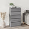 vidaXL - Ladekast - 60x36x103 - cm - bewerkt - hout - grijs - sonoma - eikenkleurig