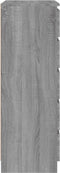 vidaXL - Ladekast - 60x36x103 - cm - bewerkt - hout - grijs - sonoma - eikenkleurig