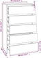 vidaXL - Ladekast - 60x36x103 - cm - bewerkt - hout - hoogglans - wit