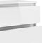 vidaXL - Ladekast - 60x36x103 - cm - bewerkt - hout - hoogglans - wit
