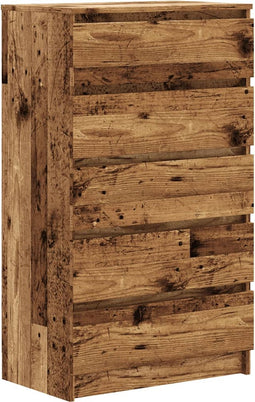 vidaXL - Ladekast - 60x36x103 - cm - bewerkt - hout - oud - houtkleurig
