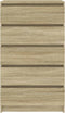 vidaXL - Ladekast - 60x36x103 - cm - bewerkt - hout - sonoma - eikenkleurig
