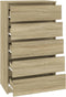 vidaXL - Ladekast - 60x36x103 - cm - bewerkt - hout - sonoma - eikenkleurig