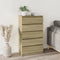 vidaXL - Ladekast - 60x36x103 - cm - bewerkt - hout - sonoma - eikenkleurig