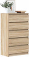 vidaXL - Ladekast - 60x36x103 - cm - bewerkt - hout - sonoma - eikenkleurig
