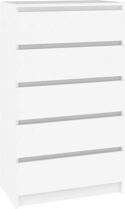 vidaXL - Ladekast - 60x36x103 - cm - bewerkt - hout - wit