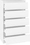 vidaXL - Ladekast - 60x36x103 - cm - bewerkt - hout - wit