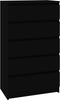 vidaXL - Ladekast - 60x36x103 - cm - bewerkt - hout - zwart