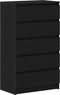 vidaXL - Ladekast - 60x36x103 - cm - bewerkt - hout - zwart - eikenkleur