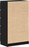 vidaXL - Ladekast - 60x36x103 - cm - bewerkt - hout - zwart - eikenkleur