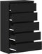 vidaXL - Ladekast - 60x36x103 - cm - bewerkt - hout - zwart - eikenkleur