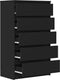 vidaXL - Ladekast - 60x36x103 - cm - bewerkt - hout - zwart