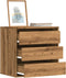 vidaXL - Ladekast - 60x41x58 - cm - bewerkt - hout - artisanaal - eikenkleurig