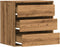 vidaXL - Ladekast - 60x41x58 - cm - bewerkt - hout - artisanaal - eikenkleurig