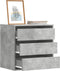 vidaXL - Ladekast - 60x41x58 - cm - bewerkt - hout - betongrijs