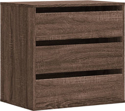 vidaXL - Ladekast - 60x41x58 - cm - bewerkt - hout - bruin - eikenkleurig