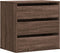 vidaXL - Ladekast - 60x41x58 - cm - bewerkt - hout - bruin - eikenkleurig