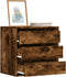 vidaXL - Ladekast - 60x41x58 - cm - bewerkt - hout - gerookt - eikenkleurig