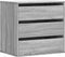 vidaXL - Ladekast - 60x41x58 - cm - bewerkt - hout - grijs - sonoma - eikenkleurig
