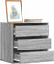 vidaXL - Ladekast - 60x41x58 - cm - bewerkt - hout - grijs - sonoma - eikenkleurig