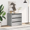 vidaXL - Ladekast - 60x41x58 - cm - bewerkt - hout - grijs - sonoma - eikenkleurig