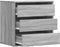 vidaXL - Ladekast - 60x41x58 - cm - bewerkt - hout - grijs - sonoma - eikenkleurig
