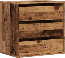 vidaXL - Ladekast - 60x41x58 - cm - bewerkt - hout - oud - houtkleurig