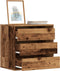 vidaXL - Ladekast - 60x41x58 - cm - bewerkt - hout - oud - houtkleurig