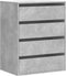 vidaXL - Ladekast - 60x41x76 - cm - bewerkt - hout - betongrijs