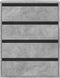 vidaXL - Ladekast - 60x41x76 - cm - bewerkt - hout - betongrijs