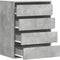vidaXL - Ladekast - 60x41x76 - cm - bewerkt - hout - betongrijs