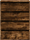 vidaXL - Ladekast - 60x41x76 - cm - bewerkt - hout - gerookt - eikenkleurig
