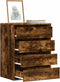 vidaXL - Ladekast - 60x41x76 - cm - bewerkt - hout - gerookt - eikenkleurig