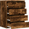 vidaXL - Ladekast - 60x41x76 - cm - bewerkt - hout - gerookt - eikenkleurig