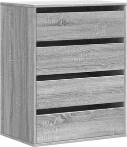 vidaXL - Ladekast - 60x41x76 - cm - bewerkt - hout - grijs - sonoma - eikenkleurig