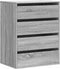 vidaXL - Ladekast - 60x41x76 - cm - bewerkt - hout - grijs - sonoma - eikenkleurig