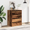vidaXL - Ladekast - 60x41x76 - cm - bewerkt - hout - oud - houtkleurig