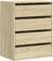 vidaXL - Ladekast - 60x41x76 - cm - bewerkt - hout - sonoma - eikenkleurig