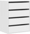 vidaXL - Ladekast - 60x41x76 - cm - bewerkt - hout - wit