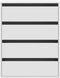 vidaXL - Ladekast - 60x41x76 - cm - bewerkt - hout - wit