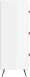 vidaXL - Ladekast - 69,5x34x90 - cm - bewerkt - hout - hoogglans - wit
