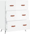 vidaXL - Ladekast - 69,5x34x90 - cm - bewerkt - hout - hoogglans - wit