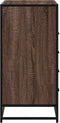 vidaXL - Ladekast - 70x41x83,5 - cm - bewerkt - hout - bruin - eikenkleur