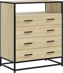 vidaXL - Ladekast - 70x41x83,5 - cm - bewerkt - hout - sonoma - eikenkleurig