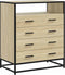 vidaXL - Ladekast - 70x41x83,5 - cm - bewerkt - hout - sonoma - eikenkleurig