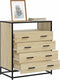 vidaXL - Ladekast - 70x41x83,5 - cm - bewerkt - hout - sonoma - eikenkleurig